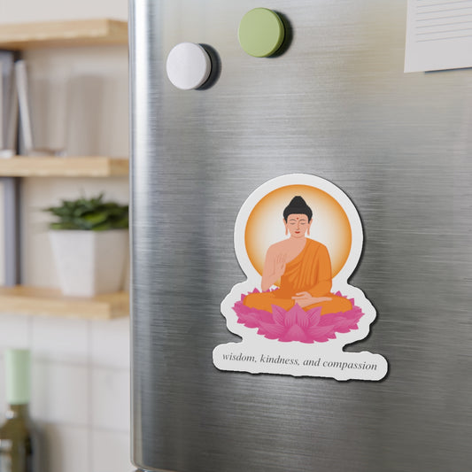 Wisdom, Kindness & Compassion Die-Cut Magnets
