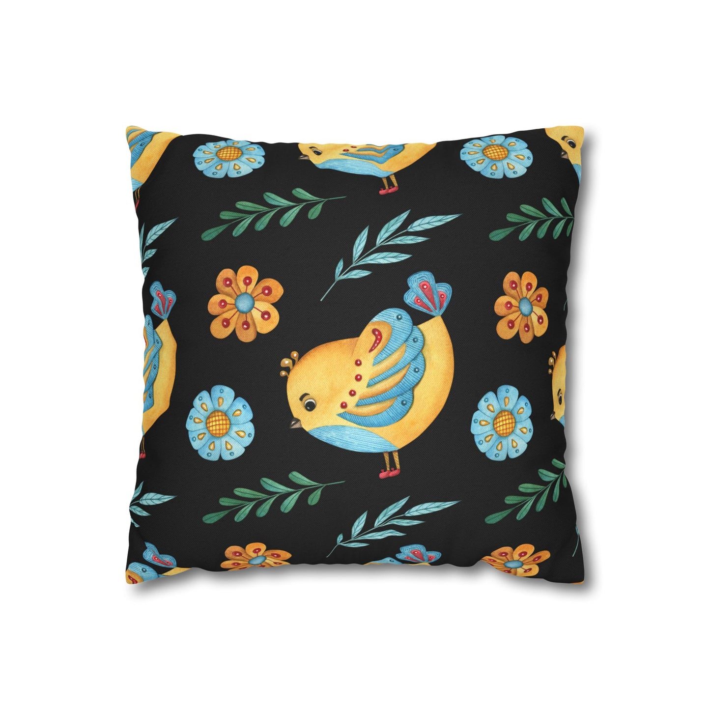 Whimsical Bird Pillowcase