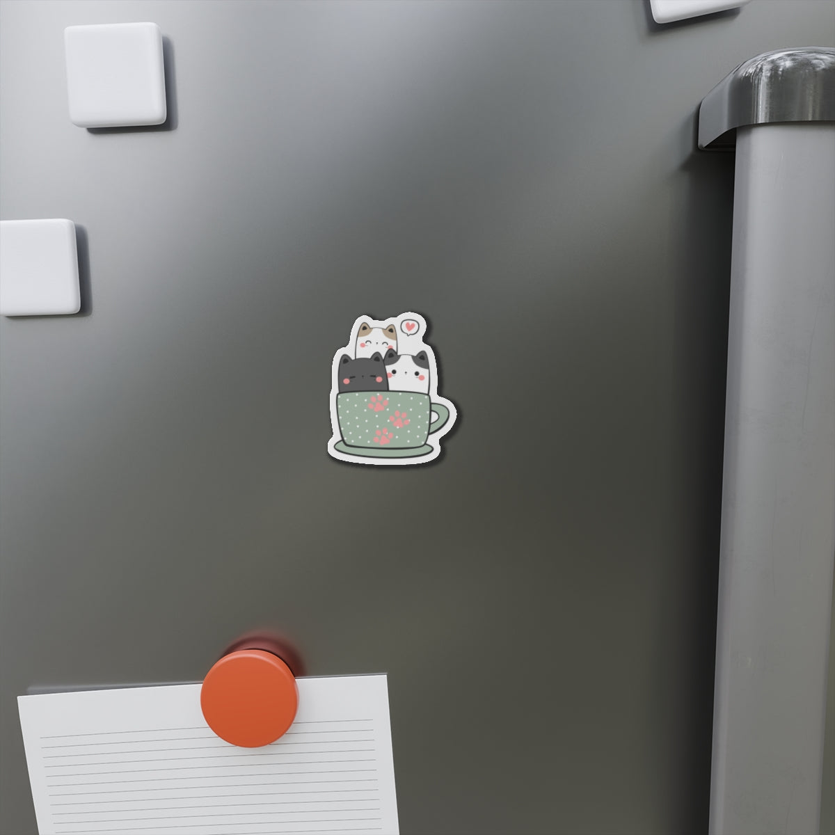 Cute Cat Mug Die-Cut Magnet