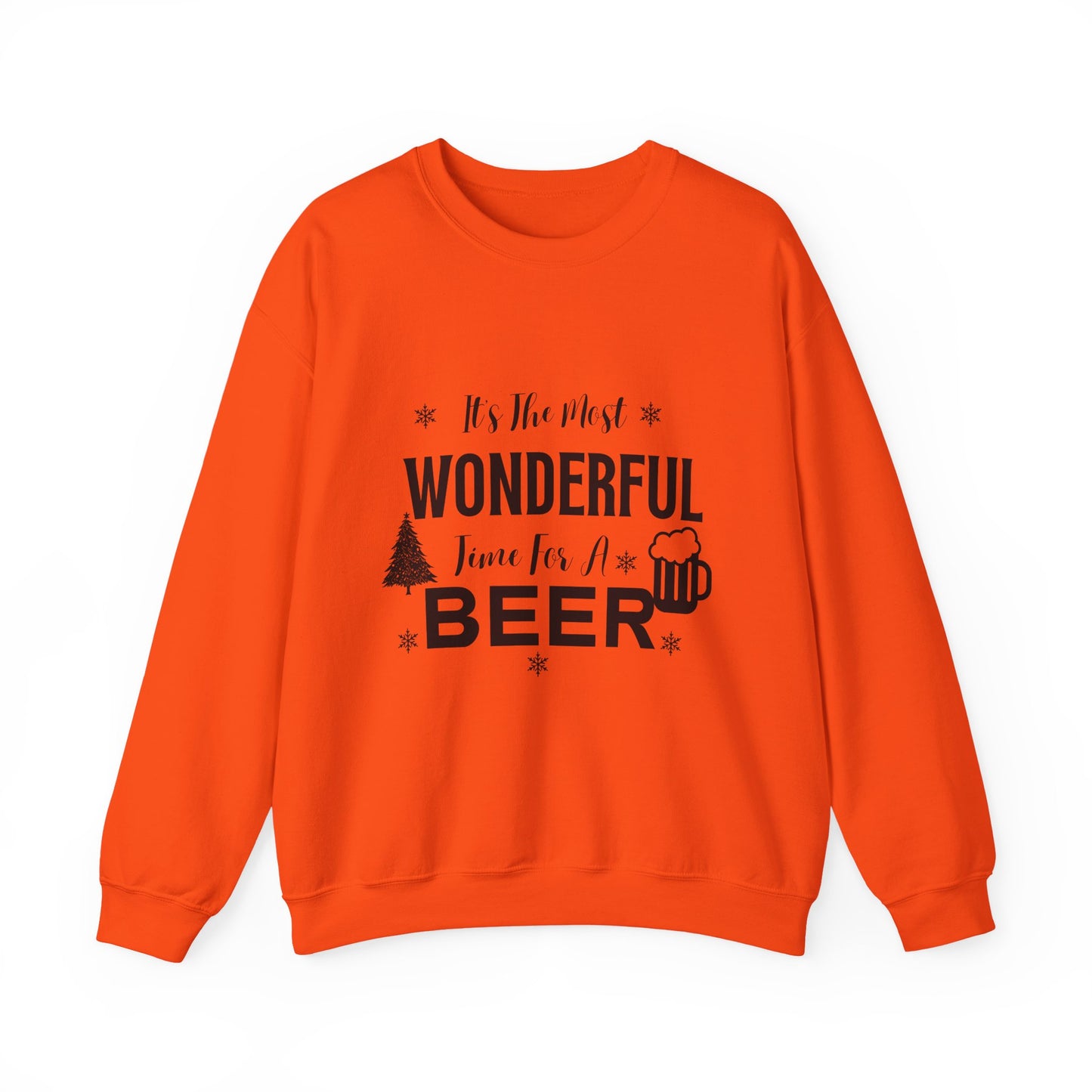 Wonderful Time for a Beer  Christmas Unisex Sweatshirt