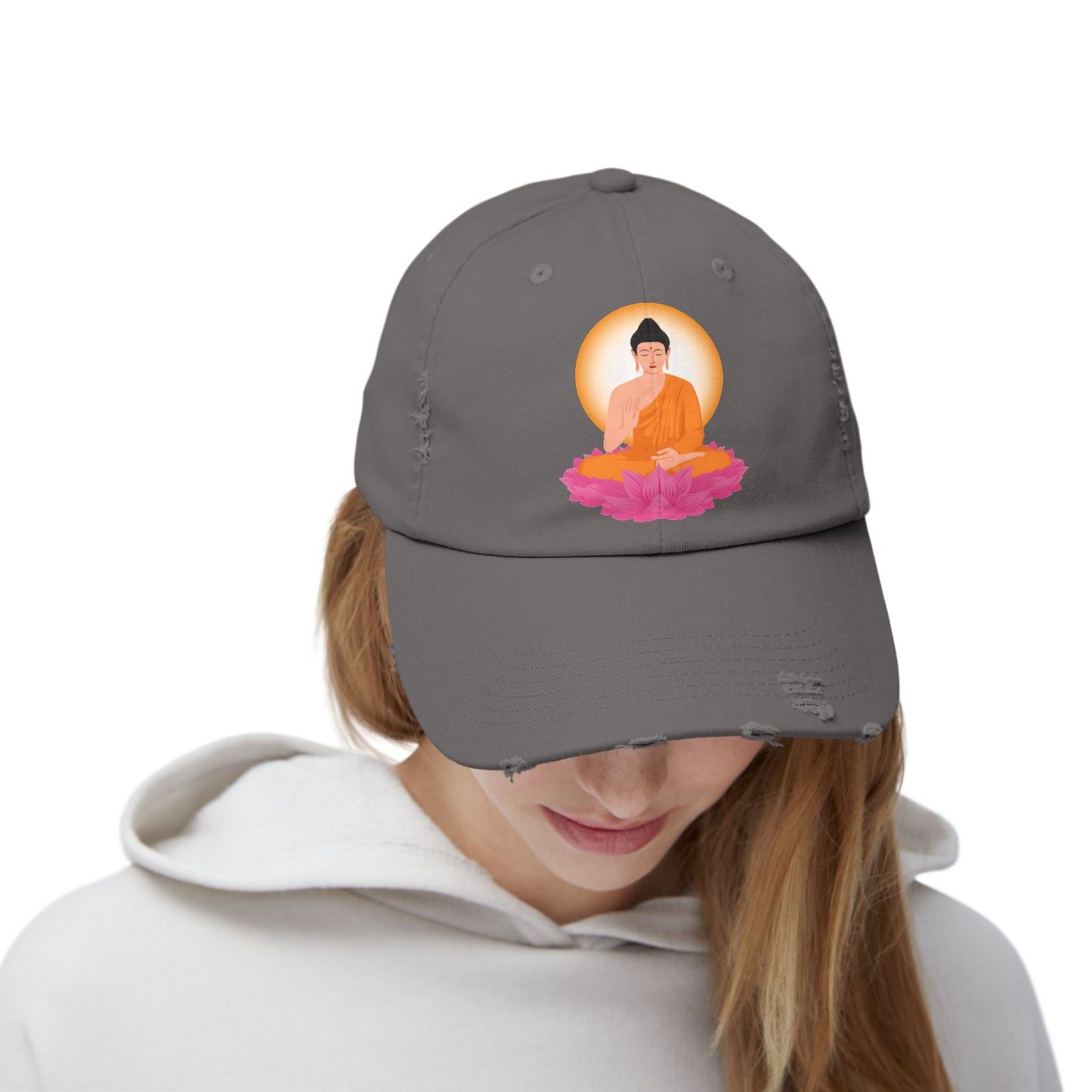 Wisdom Kindness Compassion Distressed Cap