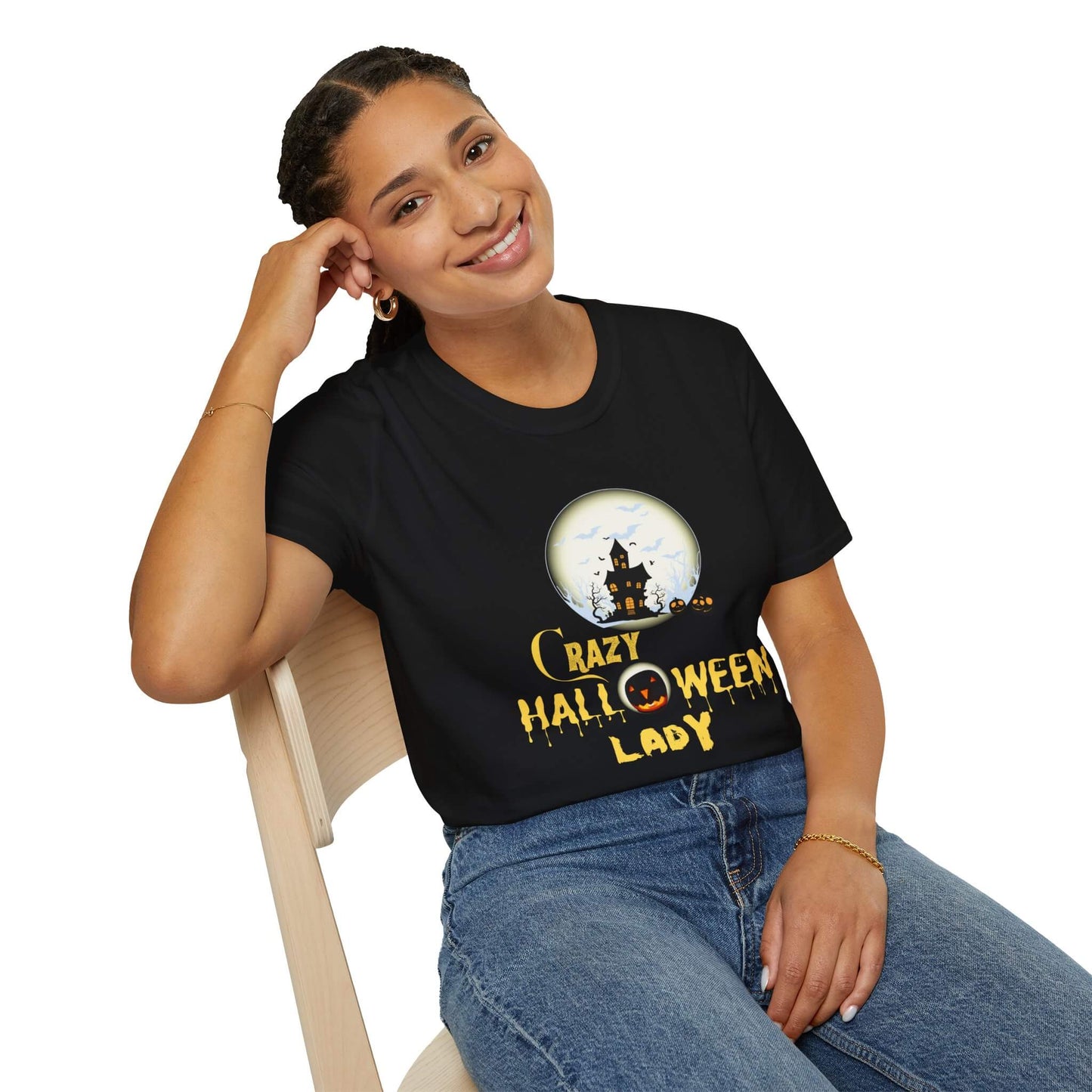 Crazy Halloween Lady T-shirt