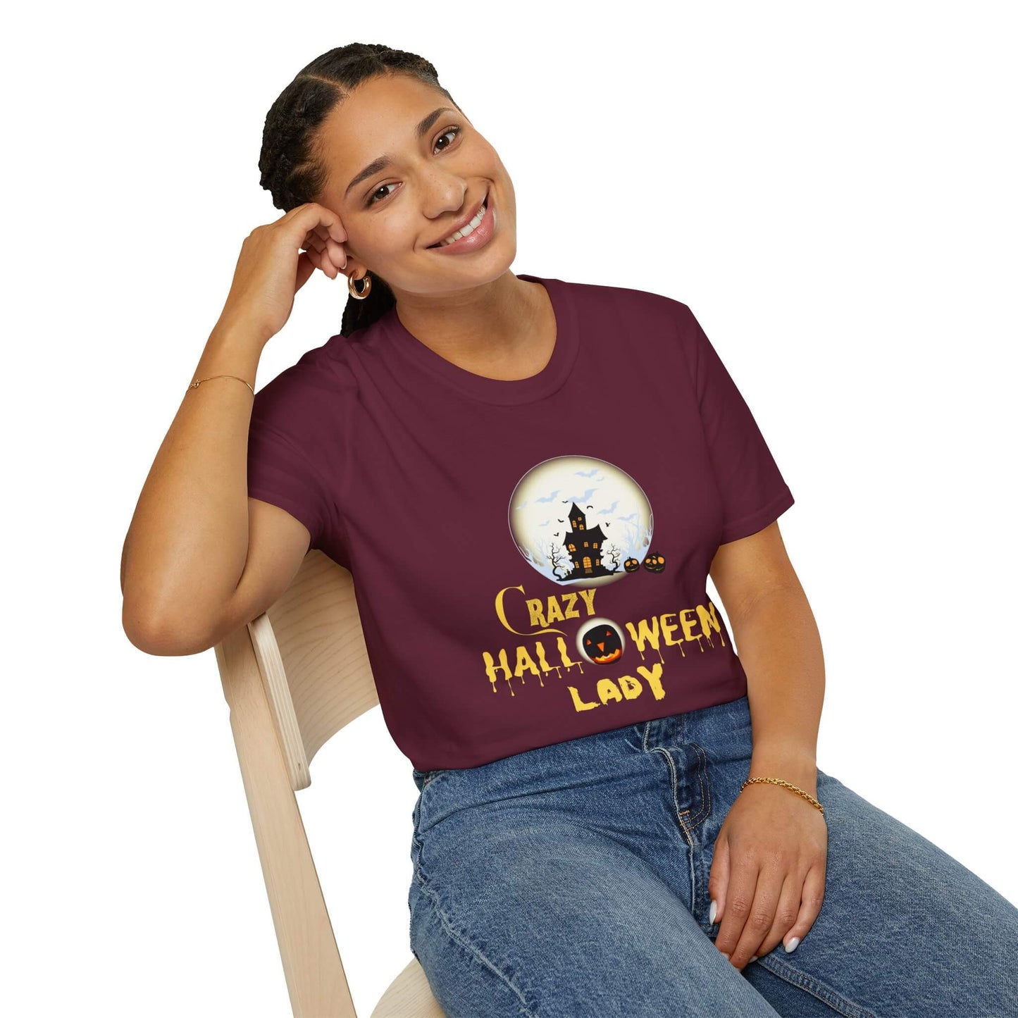 Crazy Halloween Lady T-shirt