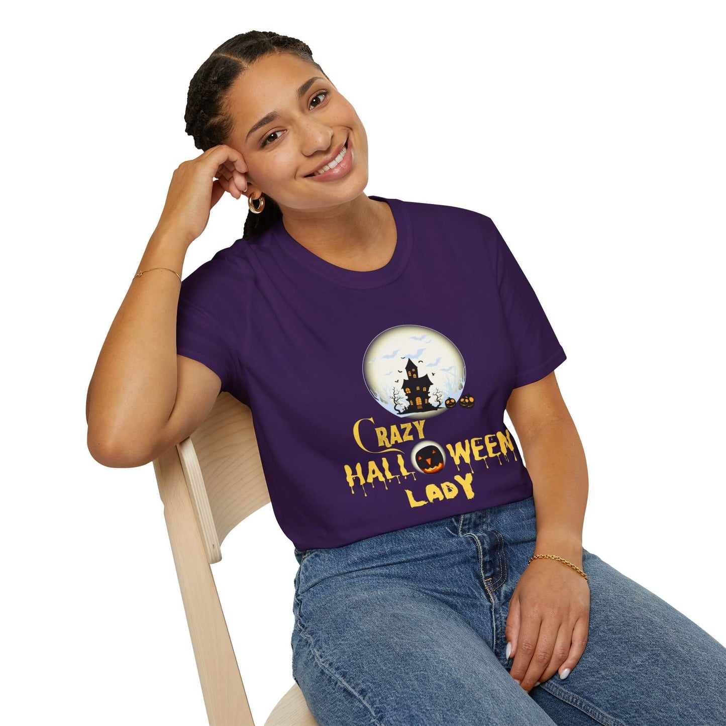 Crazy Halloween Lady T-shirt