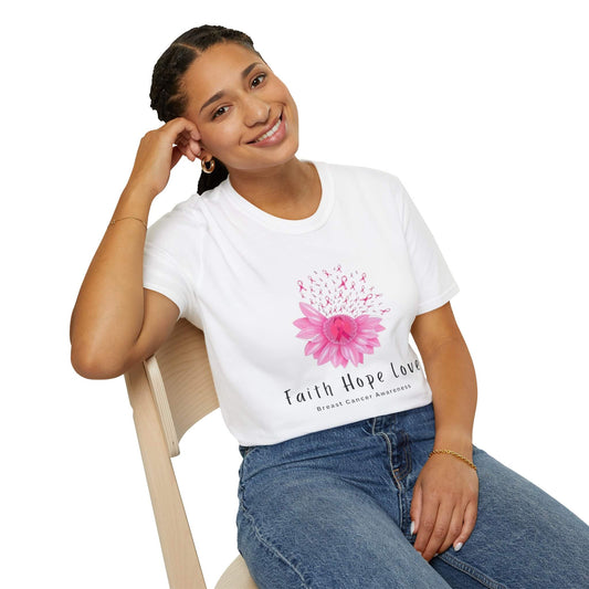 Faith Hope Love flower T-shirt