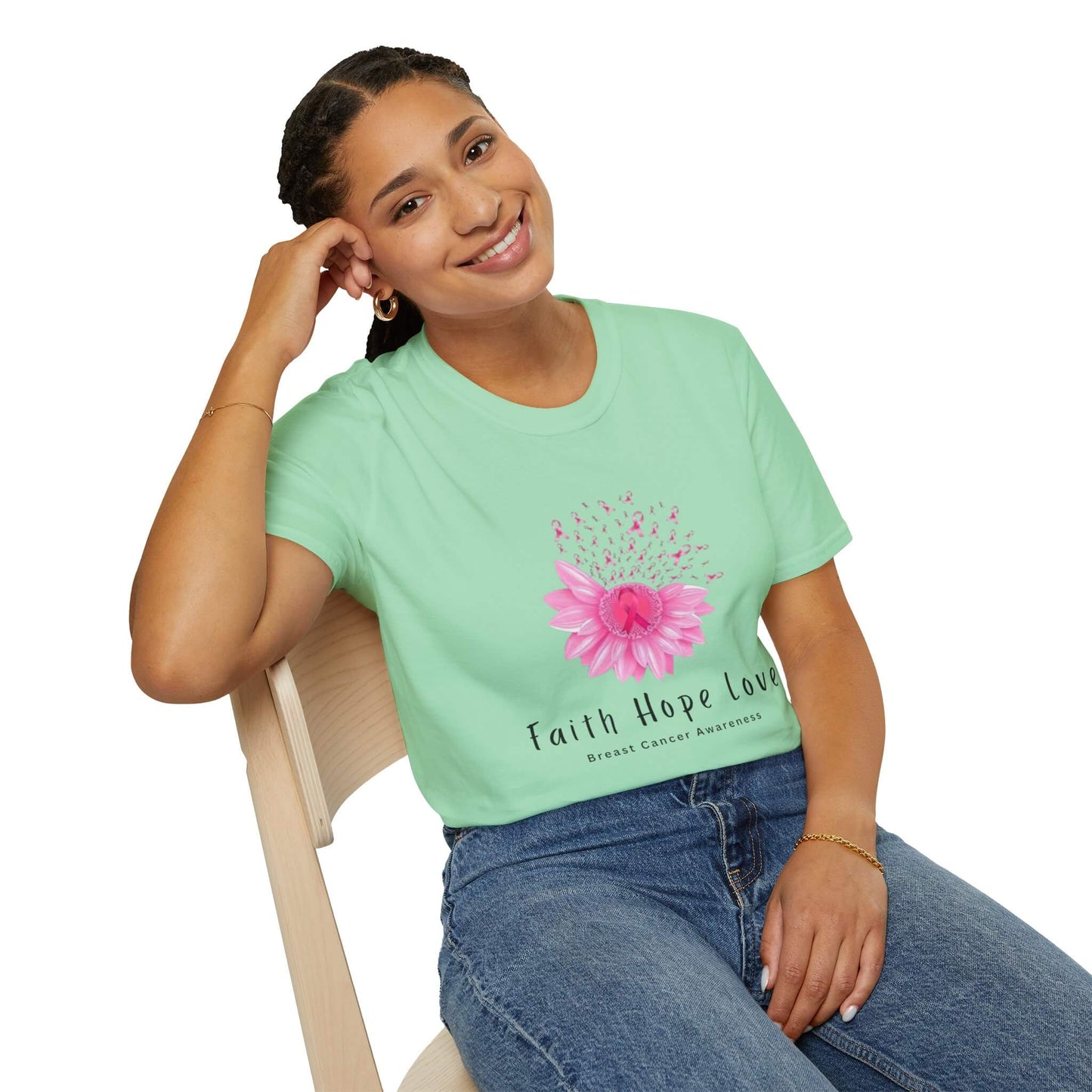 Faith Hope Love flower T-shirt