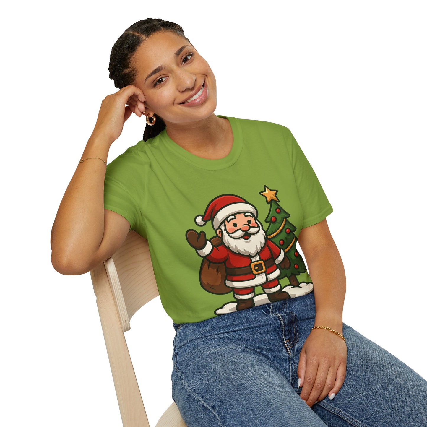 Santa with a Tree T-shirt