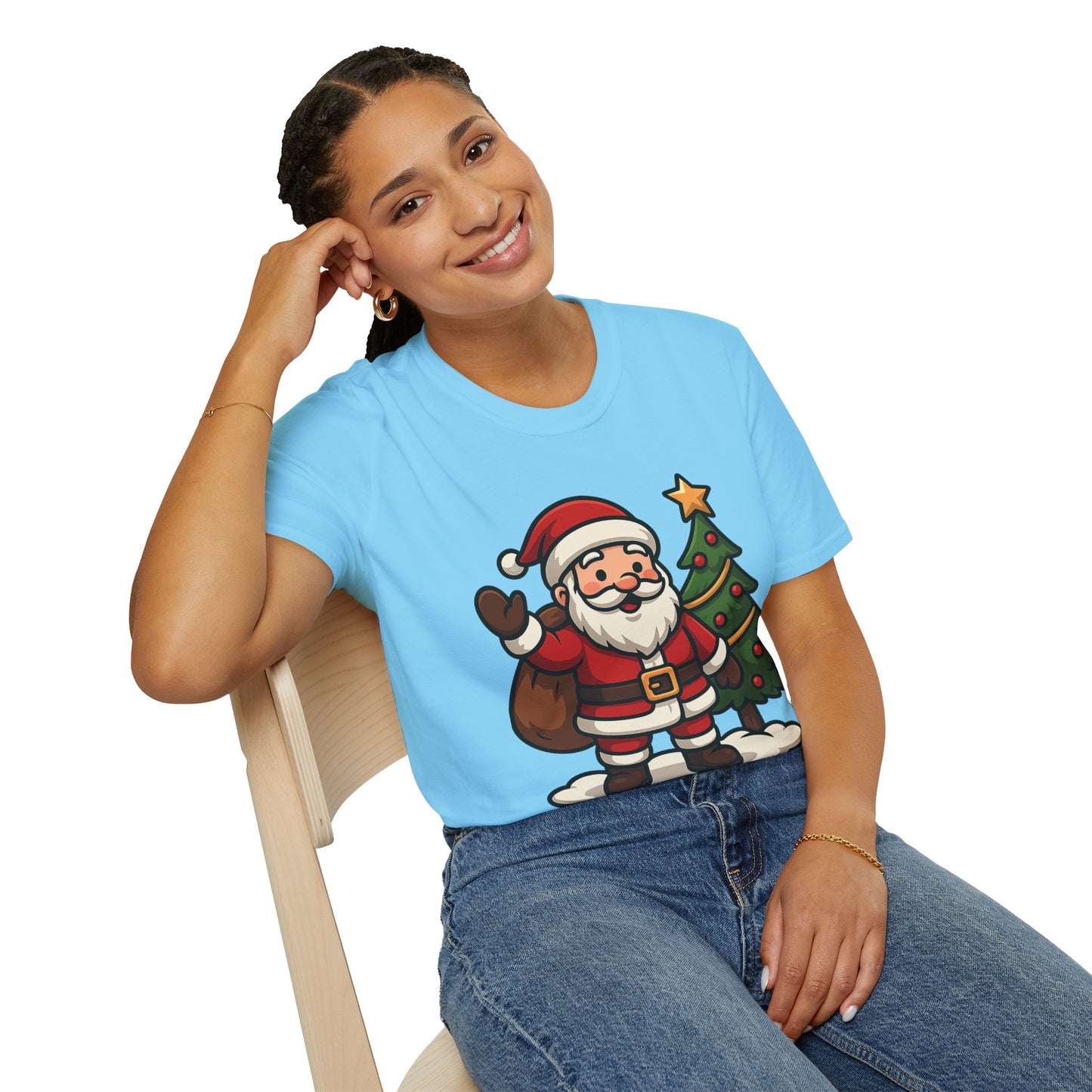 Santa with a Tree T-shirt