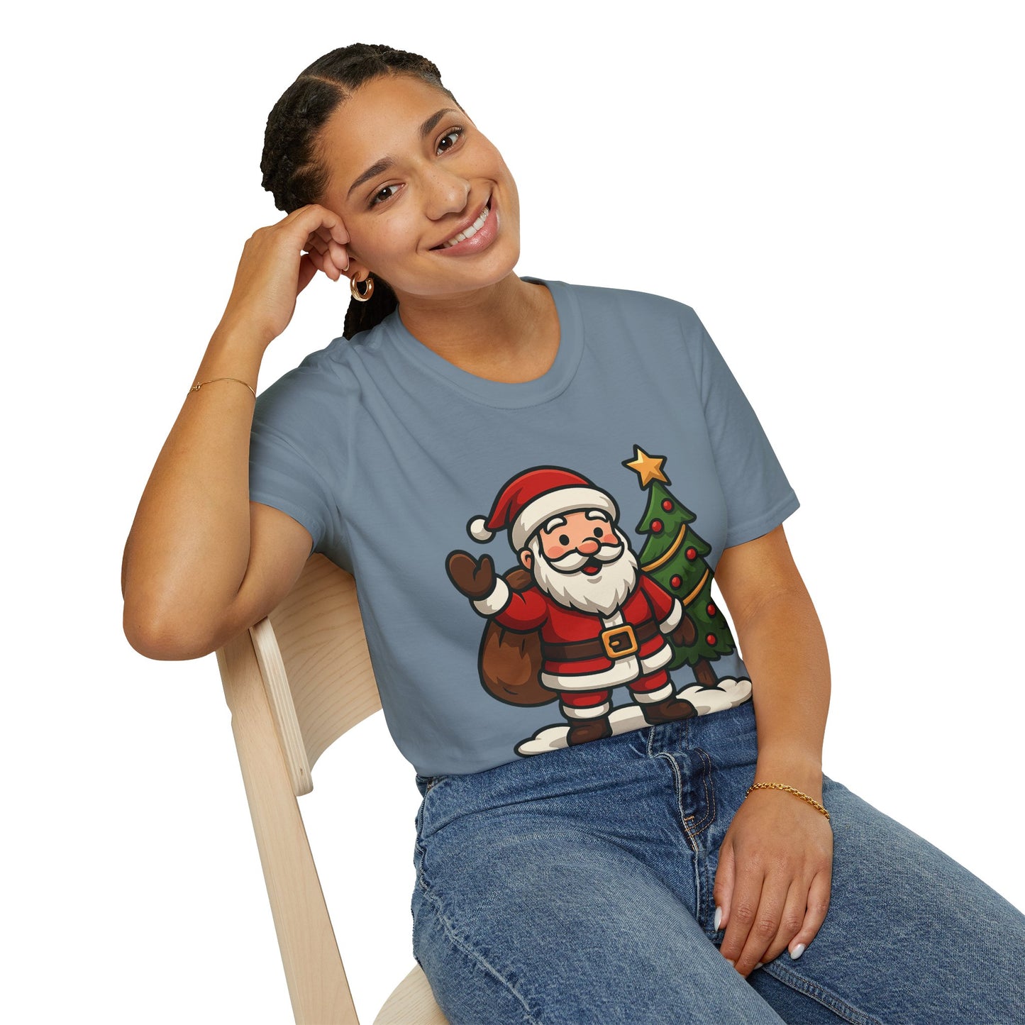 Santa with a Tree T-shirt
